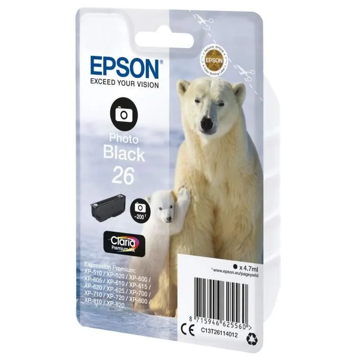 Epson Claria Premium Cartucho foto Negro 26