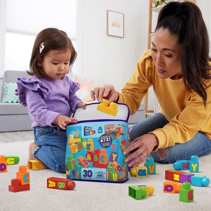 Mega Bloks HRR60 Bolsa 30 Bloques de Construcción con Alfabeto para Bebés y Niños Pequeños +12 Meses 4