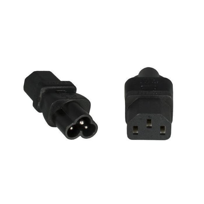 MicroConnect PE613AD Adaptador de Corriente Conversor de Enchufe C6 a C13 Hembra-Hembra para Equipos Electrónicos MicroConnect PE613AD Adaptador de Corriente Conversor de Enchufe C6 a C13 Hembra-Hembra para Equipos Electrónicos