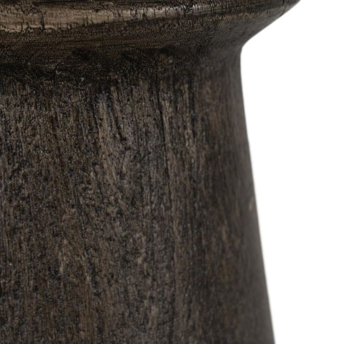 Base Lámpara Mesa Marrón Madera de Mango 18 X 18 X 35 cm