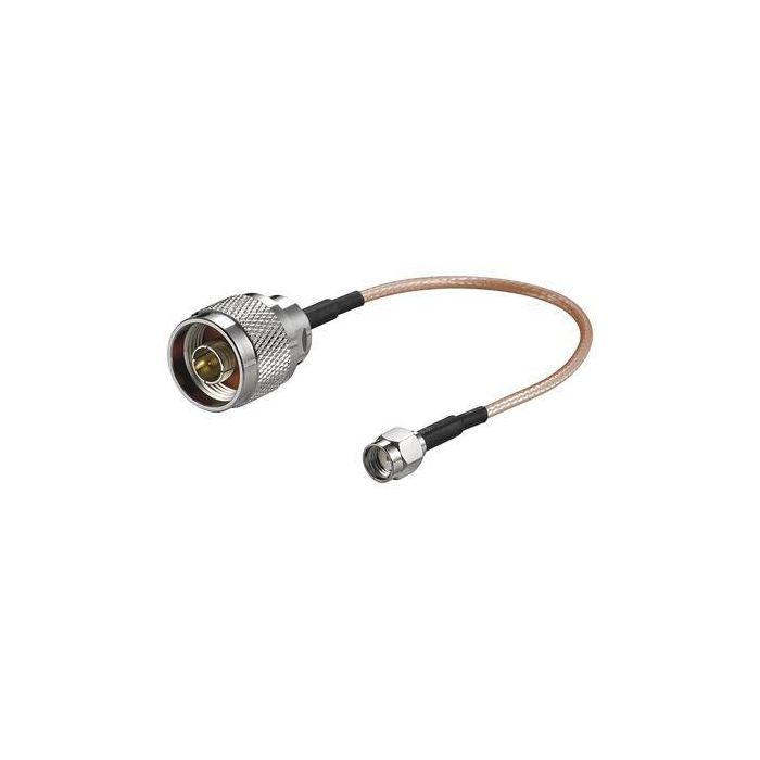Goobay Adaptor Cable for WLAN router - RP-SMA jack > N plug, 0.15m Goobay Adaptor Cable for WLAN router - RP-SMA jack > N plug, 0.15m