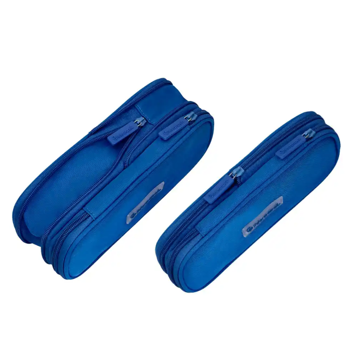 Liderpapel Estuche Portatodo Color Pop con Compartimento Extensible, 2 Cremalleras, Azul, 230x60 mm 4