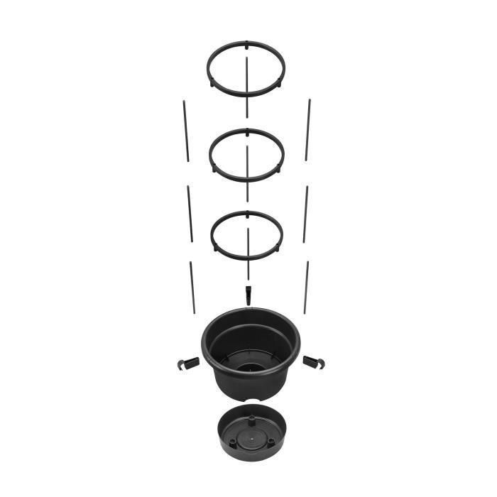 Elho Pote de Tomate Green Basics con Estaca Circular y Tanque de Agua 33 cm Negro Brillante 3 Elho Pote de Tomate Green Basics con Estaca Circular y Tanque de Agua 33 cm Negro Brillante 3