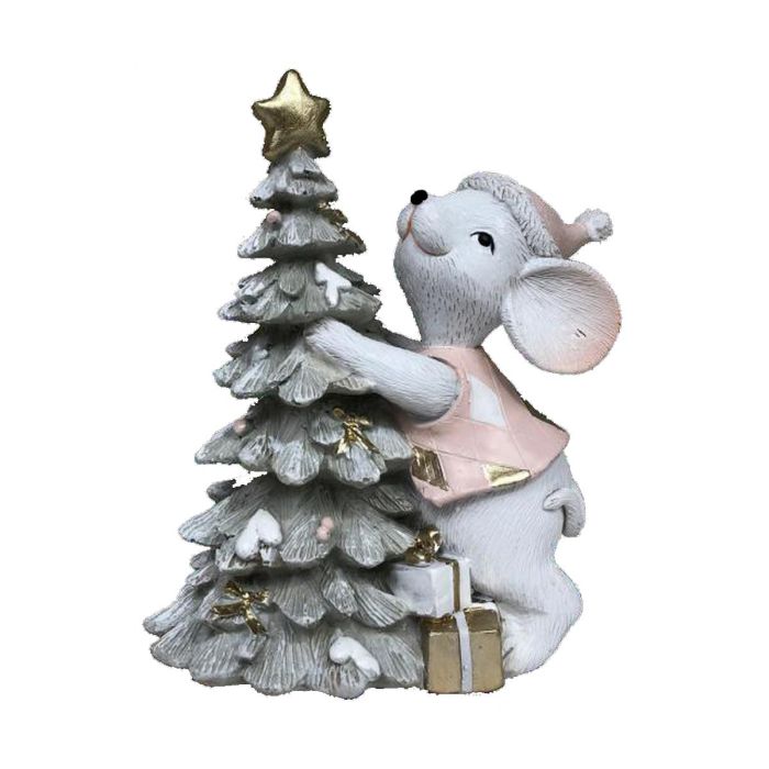 DKD Home Decor Figura Navidad Tradicional Ratón de Resina Rojo Rosa 6.5 x 11 x 10 cm (2 Unidades) DKD Home Decor Figura Navidad Tradicional Ratón de Resina Rojo Rosa 6.5 x 11 x 10 cm (2 Unidades)