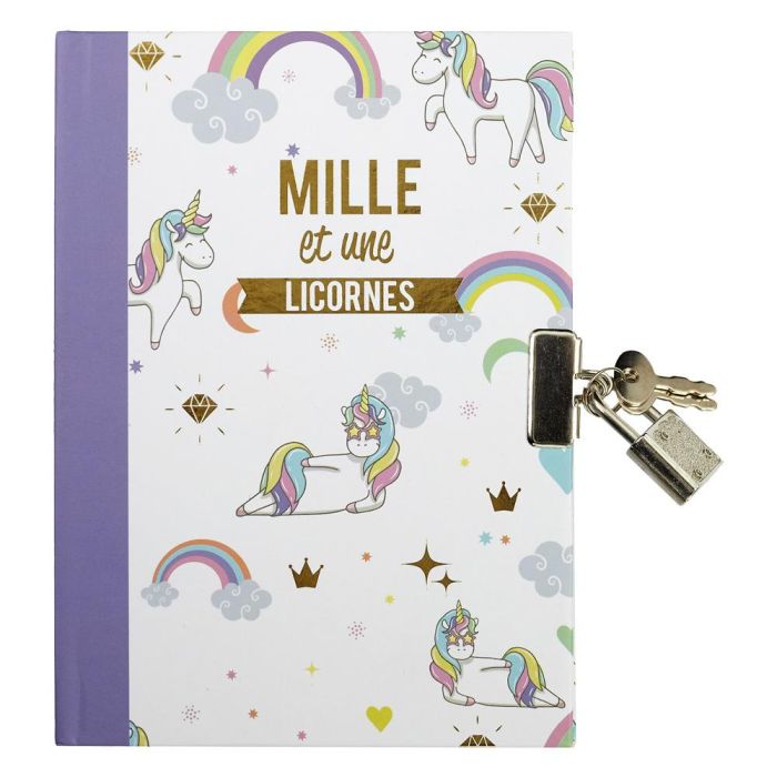 The Concept Factory Diario Unicornio Con Candado, 80 Páginas, 12x1.8x15.2 cm 4