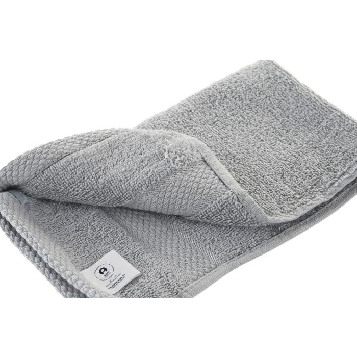 Toalla Basicos DKD Home Decor Gris Claro 50 x 1 x 30 cm (6 Unidades) 2 Toalla Basicos DKD Home Decor Gris Claro 50 x 1 x 30 cm (6 Unidades) 2