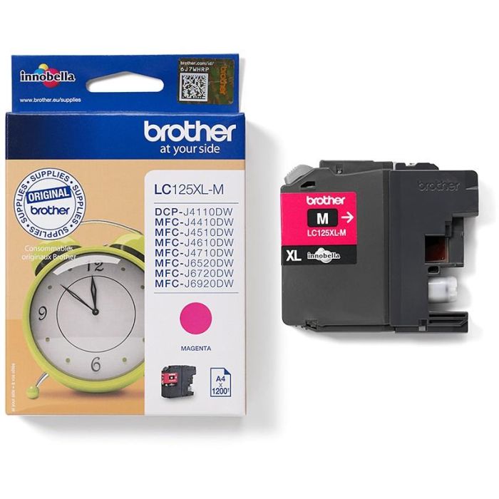 Brother LC125XLM Cartucho de tinta magenta de alta capacidad para MFC-J4510DW, MFCJ-4410DW, MFCJ-4610DW 3 Brother LC125XLM Cartucho de tinta magenta de alta capacidad para MFC-J4510DW, MFCJ-4410DW, MFCJ-4610DW 3