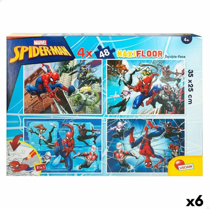 Puzzle Infantil Spider-Man Doble cara 4 en 1 48 Piezas 35 x 1,5 x 25 cm (6 Unidades) Puzzle Infantil Spider-Man Doble cara 4 en 1 48 Piezas 35 x 1,5 x 25 cm (6 Unidades)