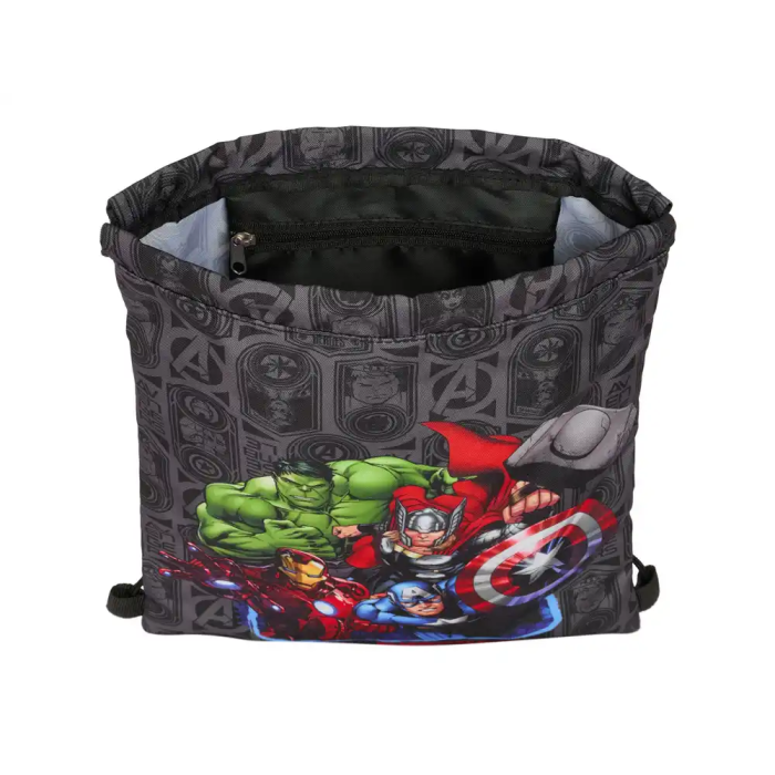 Bolsa Mochila con Cuerdas The Avengers Vendetta Negro 26 x 34 x 1 cm 3