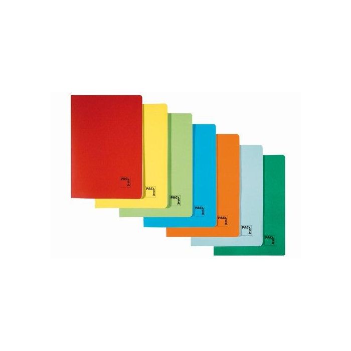 Libreta Pacsa Escolar Gofrada A4 48H 70G Cuadric.5X5 Surtido (7 Col.) 10 unidades