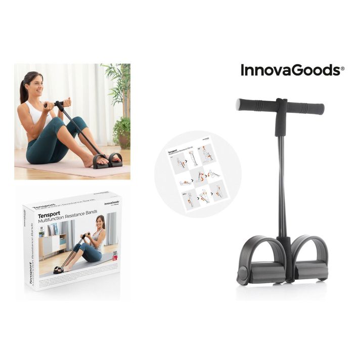 Bandas Elásticas de Resistencia Multifunción con Guía de Ejercicios Tensport InnovaGoods Bandas Elásticas de Resistencia Multifunción con Guía de Ejercicios Tensport InnovaGoods