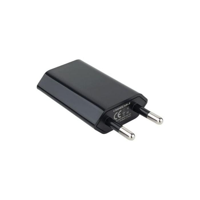 Nanocable 10.10.2002 Cargador de Pared Mini USB Negro con 1 Puerto, Salida 5V 1A (5W) Nanocable 10.10.2002 Cargador de Pared Mini USB Negro con 1 Puerto, Salida 5V 1A (5W)