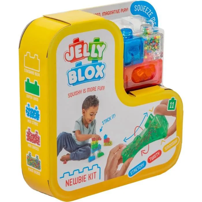 Goliath GOL8720077316911 Jelly Blox Newbie Kit - Juego de construcción de bloques suaves y táctiles para niños de 2 años 1