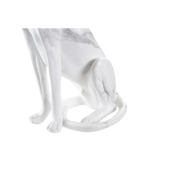 DKD Home Decor Figura Leopardo Blanco Gris Resina 18 x 41 x 25 cm 2