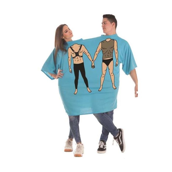 Disfraz adulto camiseta doble moteros talla l Disfraz adulto camiseta doble moteros talla l