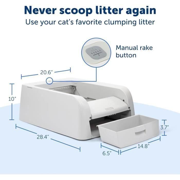 Caja de arena autolimpiante - PETSAFE - CLUMPING - Conectada - Blanco 3 Caja de arena autolimpiante - PETSAFE - CLUMPING - Conectada - Blanco 3