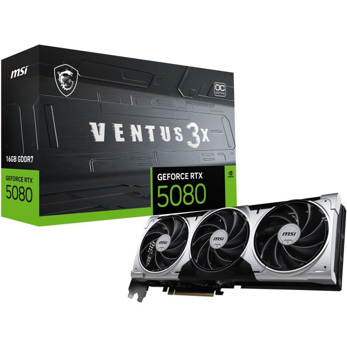 MSI GeForce RTX 5080 VENTUS 3X 16G OC PLUS Tarjeta Gráfica 16GB GDDR7 PCIe x16 5.0 912-V531-001