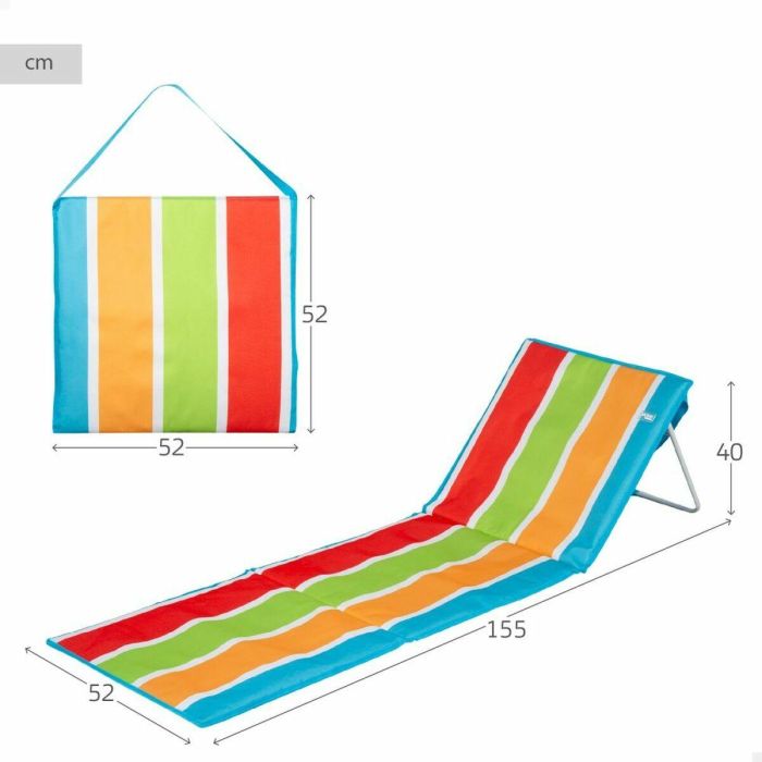 Esterilla plegable portatil reclinable 155x52x40cm 3