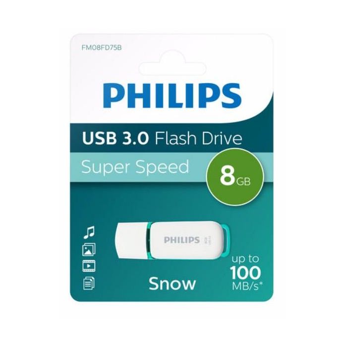 Philips Memoria USB 3.0 8GB Snow Edition Spring Green FM08FD75B 1