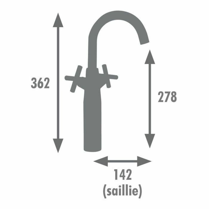 Edouard Rousseau AAAPS00324 Mezclador de Fregadero Alto NANKA Negro 2 Edouard Rousseau AAAPS00324 Mezclador de Fregadero Alto NANKA Negro 2