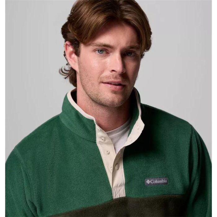 Forro Polar Columbia Sns Mountain™ Half Snap Oliva Hombre 33 1