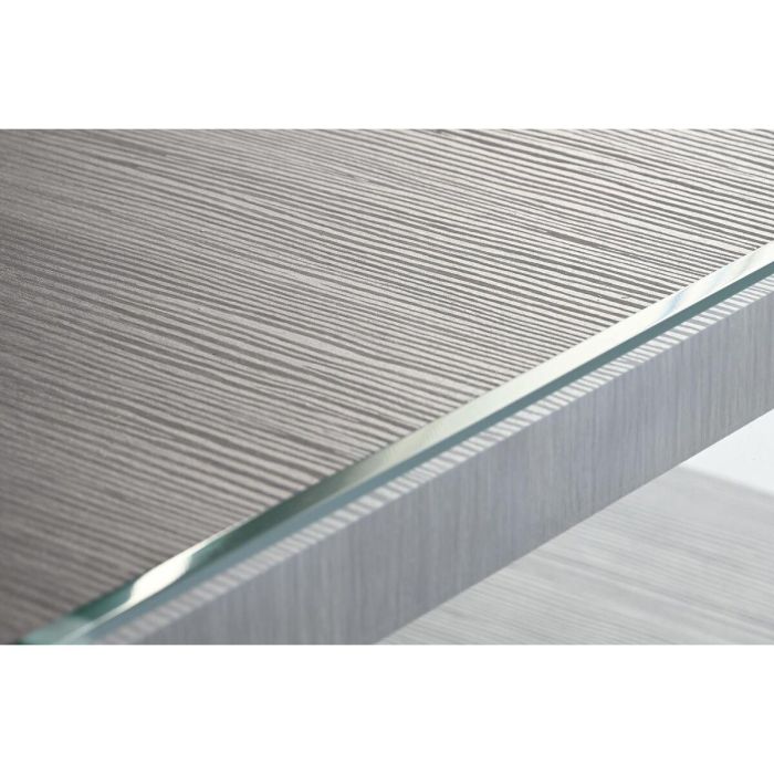 Mesa de Centro DKD Home Decor Gris Transparente Cristal Madera MDF 130 x 65 x 35,5 cm 2