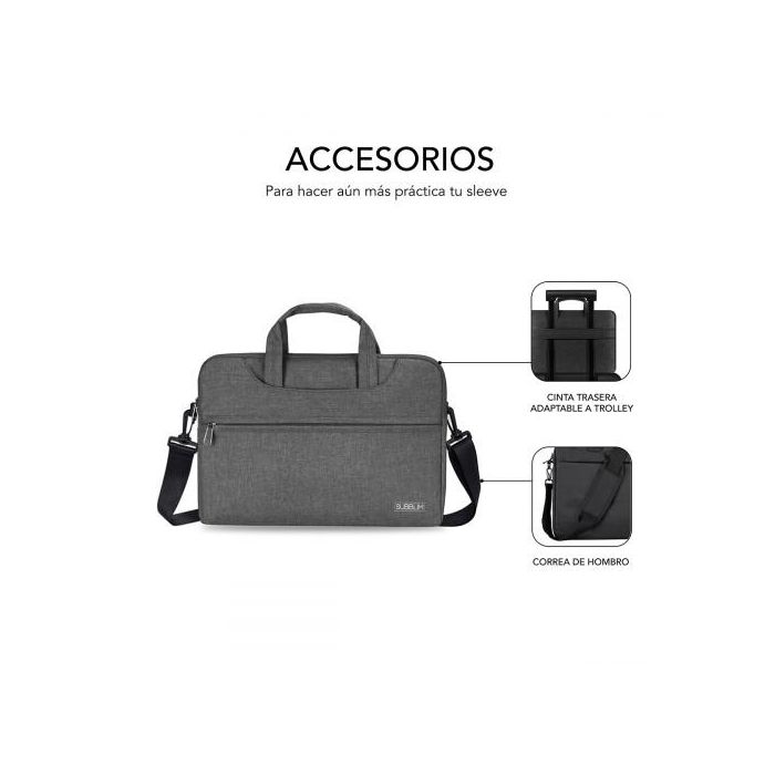 SUBBLIM Maletin Business Laptop Sleeve 13,3-14" Grey 4