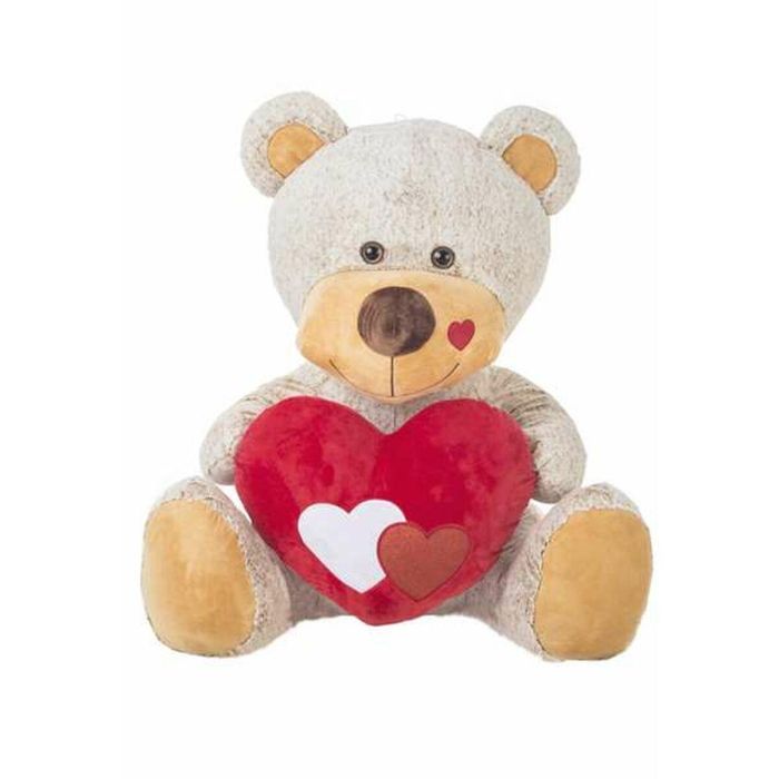 Peluche oso beig c/corazón 110cm.