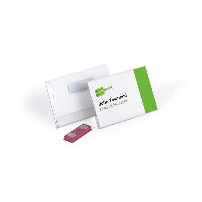 Durable Caja de 25 Identificadores Magnéticos PVC 54x90mm, Placa Identificativa, 8117-19 2 Durable Caja de 25 Identificadores Magnéticos PVC 54x90mm, Placa Identificativa, 8117-19 2