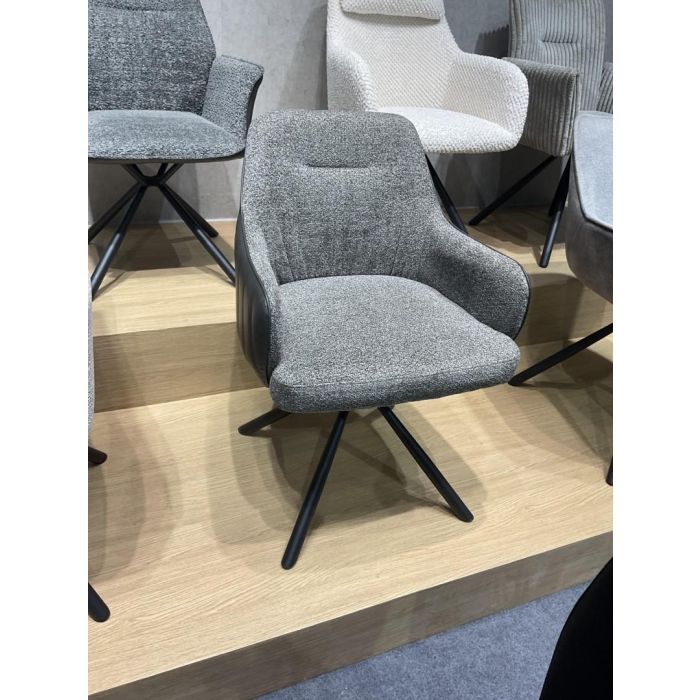 Silla Moderno DKD Home Decor Gris Negro 61 x 82 x 56 cm (2 Unidades) 5