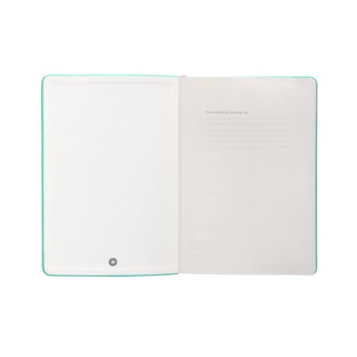 Cuaderno Con Gomilla Antartik Notes Tapa Dura A4 Hojas Rayas Rosa Y Turquesa 100 Hojas 80 gr Fsc 6