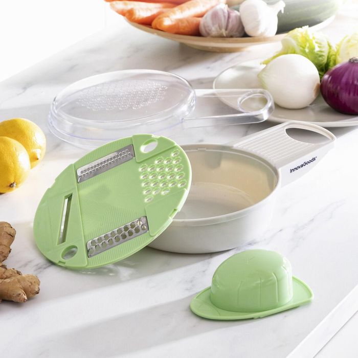 Rallador-Cortador Multifunción 6 en 1 con Accesorios y Recetas Gradder InnovaGoods 12 Rallador-Cortador Multifunción 6 en 1 con Accesorios y Recetas Gradder InnovaGoods 12