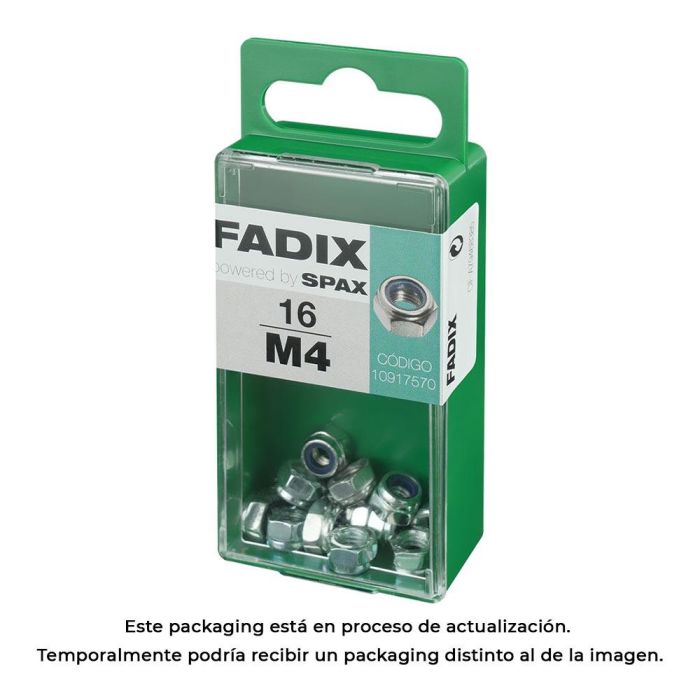 Fadix Caja de 16 Unidades de Tuerca con Autofreno de Cinc M4