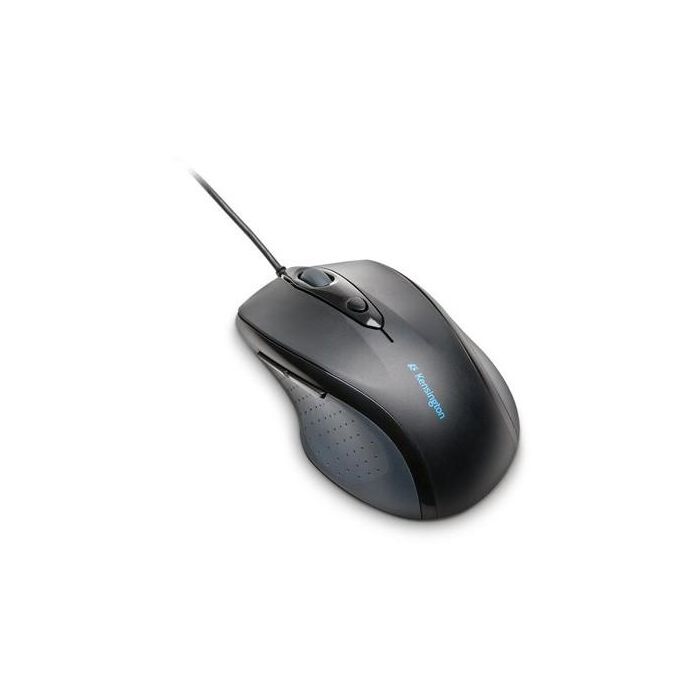 Kensington Ratón Pro Fit Cable USB 800 PPP Negro - Diseño ambidiestro, compatible con PC y Mac
