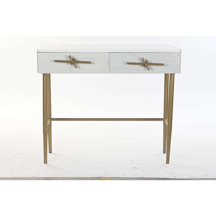 Consola DKD Home Decor Blanco Multicolor Dorado Metal Hierro Madera de mango 30 x 40 cm 90 x 45 x 74 cm 5 Consola DKD Home Decor Blanco Multicolor Dorado Metal Hierro Madera de mango 30 x 40 cm 90 x 45 x 74 cm 5