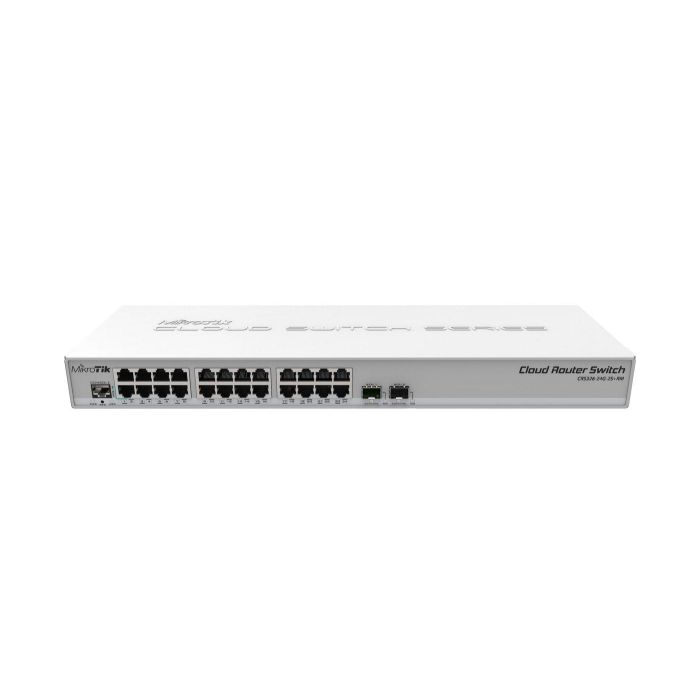 Mikrotik CRS326-24G-2S+RM Switch Router Gestionado 24 Puertos Gigabit 2 SFP+ PoE Dual OS Montaje Rack 1U Mikrotik CRS326-24G-2S+RM Switch Router Gestionado 24 Puertos Gigabit 2 SFP+ PoE Dual OS Montaje Rack 1U