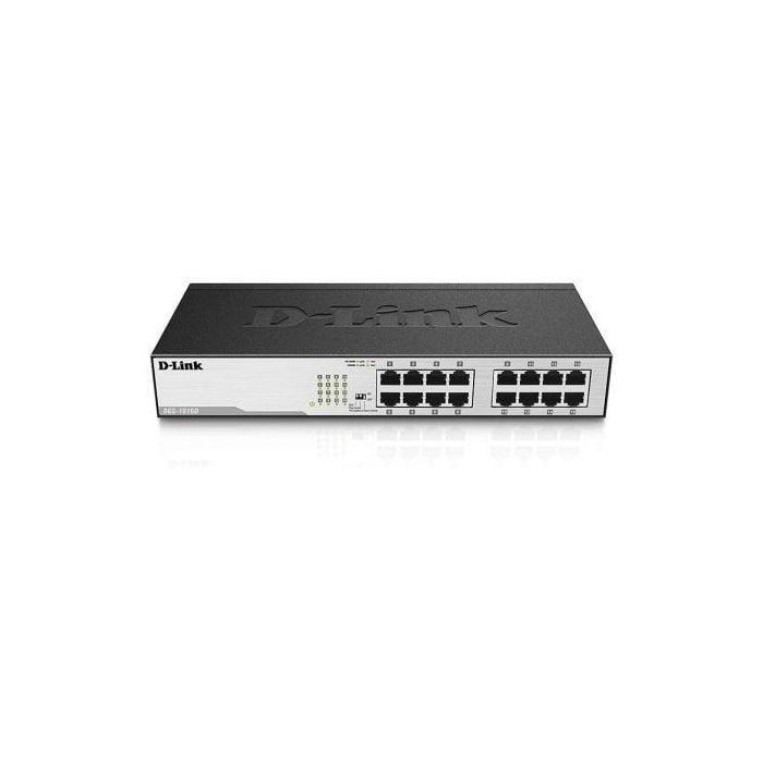D-Link DGS-1016D/E Switch Gigabit 16 Puertos RJ-45 10/100/1000 Mbps con Ahorro de Energía D-Link Green y Diseño de Sobremesa 1