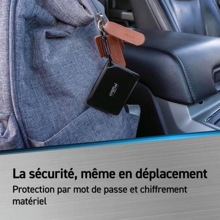 Crucial Disco Duro Externo SSD X10 Pro 1TB USB Tipo C, Lectura 2100MB/s, Escritura 2000MB/s 4