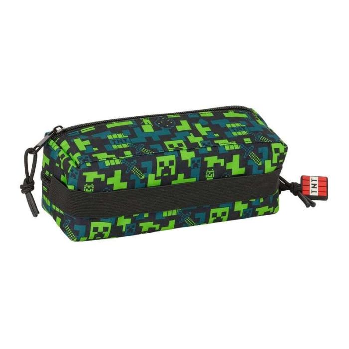 Safta Portatodo Triple TNT Minecraft 22x8,5x6cm con Goma Elástica 2