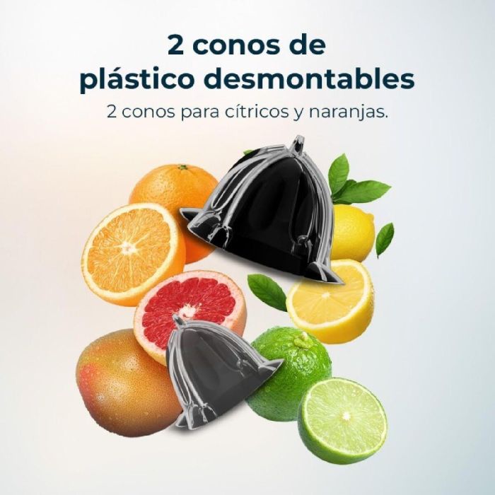Exprimidor Eléctrico Cecotec Xqueeze RetroJuice 600 600 W Acero 9 Exprimidor Eléctrico Cecotec Xqueeze RetroJuice 600 600 W Acero 9