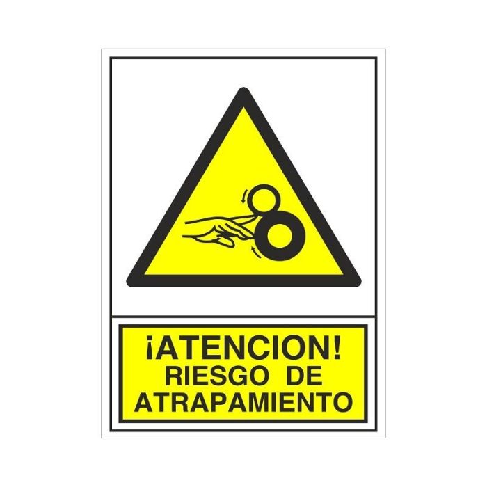 DUVER 398 Señal Adhesiva 148x105 mm Peligro: Riesgo de Atrapamiento (Mano) 0 DUVER 398 Señal Adhesiva 148x105 mm Peligro: Riesgo de Atrapamiento (Mano) 0