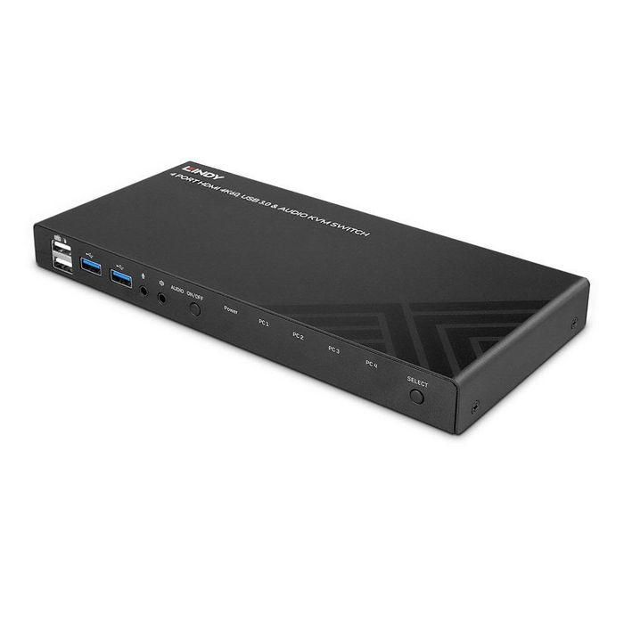 Lindy Switch KVM 4 Puertos HDMI 4K60, USB 3.0 y Audio para 4 PCs – Control de Teclado, Ratón y Monitor 4 Lindy Switch KVM 4 Puertos HDMI 4K60, USB 3.0 y Audio para 4 PCs – Control de Teclado, Ratón y Monitor 4