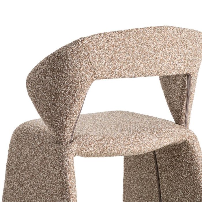 Silla Beige Tejido Salón 59 X 63 X 81 cm