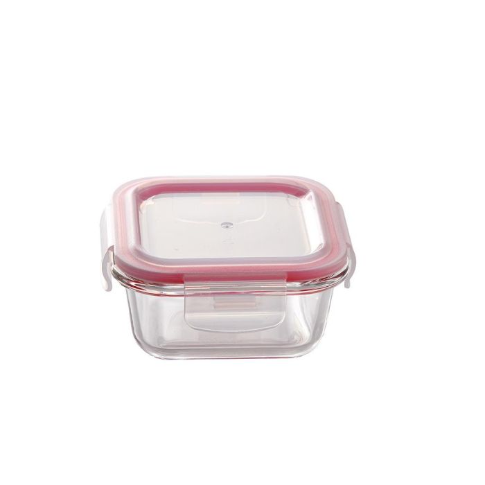 Bergner Set 3 fiambreras cuadradas Walking Anywhere, vidrio borosilicato, 320ml/520ml/800ml, Bg-20251-rd 1 Bergner Set 3 fiambreras cuadradas Walking Anywhere, vidrio borosilicato, 320ml/520ml/800ml, Bg-20251-rd 1