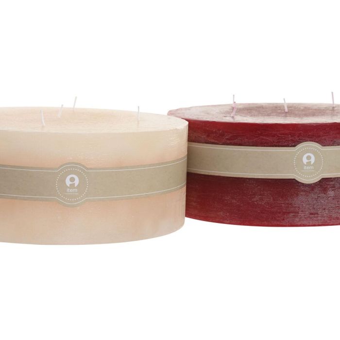 DKD Home Decor Vela Navidad Tradicional Crema Rojo 25x25x10 cm (Ancho x Largo x Alto) Cera 4400gr (2 Unidades Surtidas) 2 DKD Home Decor Vela Navidad Tradicional Crema Rojo 25x25x10 cm (Ancho x Largo x Alto) Cera 4400gr (2 Unidades Surtidas) 2