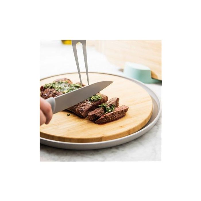 Berghoff 3950040 Cuchillo Deshuesador Gris 15 cm Antiadherente con Funda Protectora Leo 1