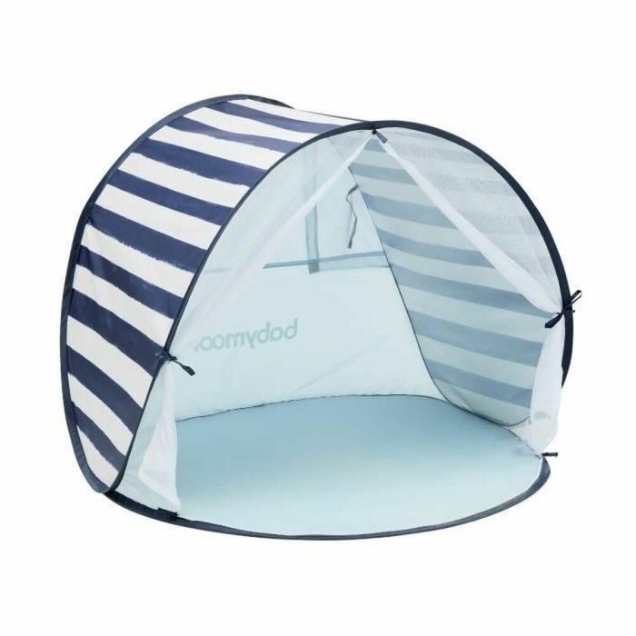 Babymoov Tienda Anti-UV SPF 50+ Mariniere con Mosquitera Integrada Pop-Up Ligera Repelente Agua y Bolsa Transporte
