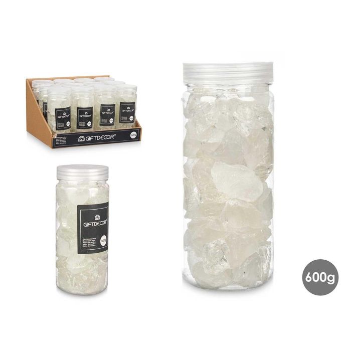 Bote 600Gr Cuarzo Blanco Giftdecor 6X15CM (12 Unidades) Bote 600Gr Cuarzo Blanco Giftdecor 6X15CM (12 Unidades)