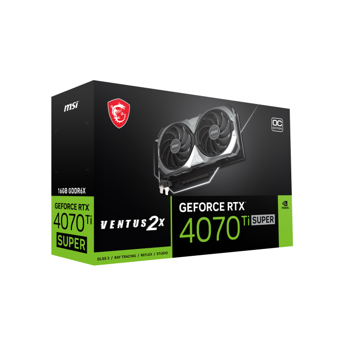 MSI VENTUS GeForce RTX 4070 Ti SUPER 16G 2X OC NVIDIA 16 GB GDDR6X 3