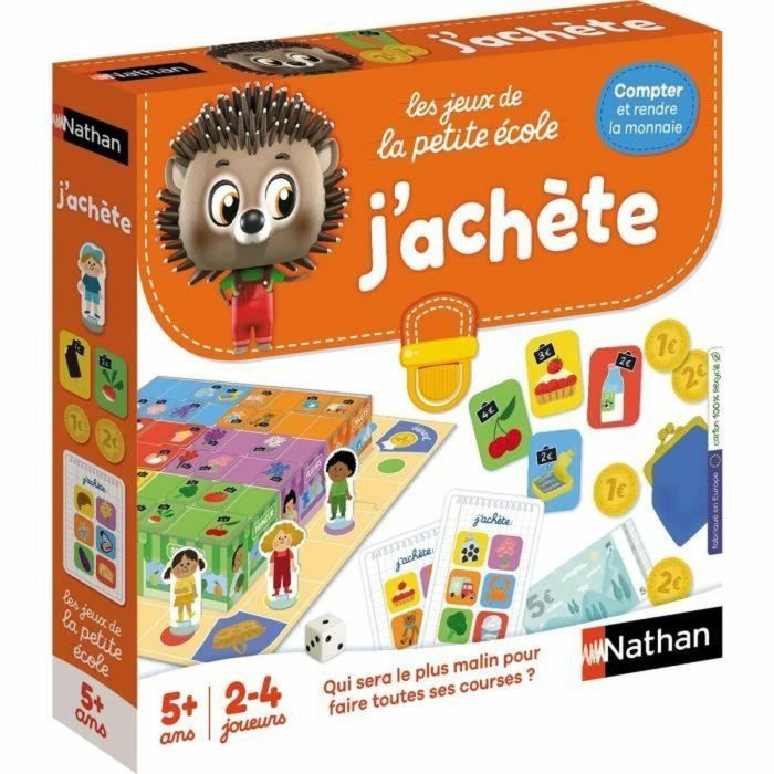 Juego de mesa - NATHAN - Estoy comprando - Juego de carreras con 6 tiendas, 15 para gastar